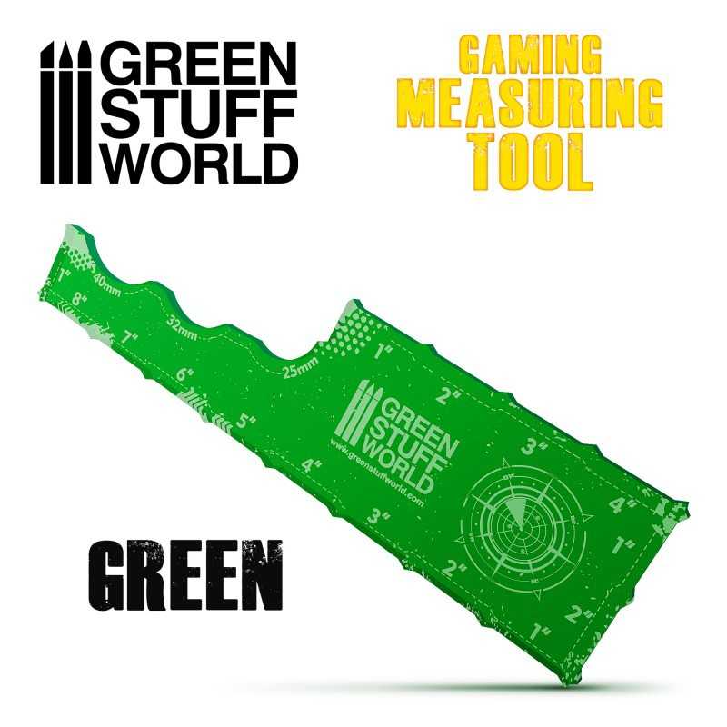 遊戲測量工具 - 綠色 8英吋 - 標記和遊戲標尺