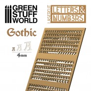 Letters and Numbers 4 mm GOTHIC | Letters and Numbers for Modelling