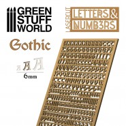 Letters and Numbers 6 mm GOTHIC | Letters and Numbers for Modelling