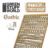 Letters and Numbers 10 mm GOTHIC | Letters and Numbers for Modelling