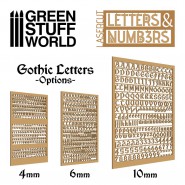 Letters and Numbers 10 mm GOTHIC | Letters and Numbers for Modelling
