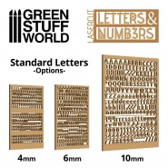 字母和數字 4 mm 標準 - 字母和數字