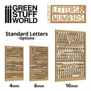 Letters and Numbers 4 mm STANDARD | Letters and Numbers for Modelling