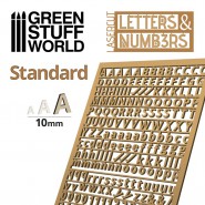 字母和数字 10 mm 标准 - 字母和数字
