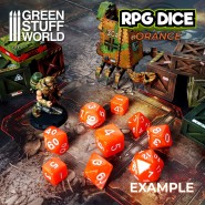 5x D20 20mm Dice - Orange | D20 Dice