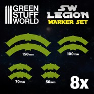 星戰軍團射擊線標尺 - 熒光綠 - 標記和遊戲標尺
