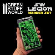 Legion arc-shaped line of fire markers - GREEN FLUOR | Markers and gaming rulers
