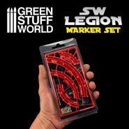 Legion arc-shaped line of fire markers - RED | Markers and gaming rulers