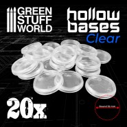 Hollow Plastic Bases - TRANSPARENT 32mm | Hobby Accessories