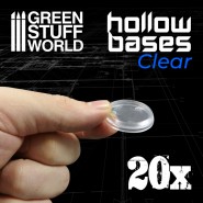 Hollow Plastic Bases - TRANSPARENT 32mm | Hobby Accessories