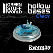 Hollow Plastic Bases - TRANSPARENT 32mm | Hobby Accessories