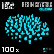 AQUA TURQUOISE GLOW Resin Crystals - Small | Transparent resin