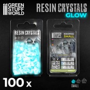 AQUA TURQUOISE GLOW Resin Crystals - Small | Transparent resin
