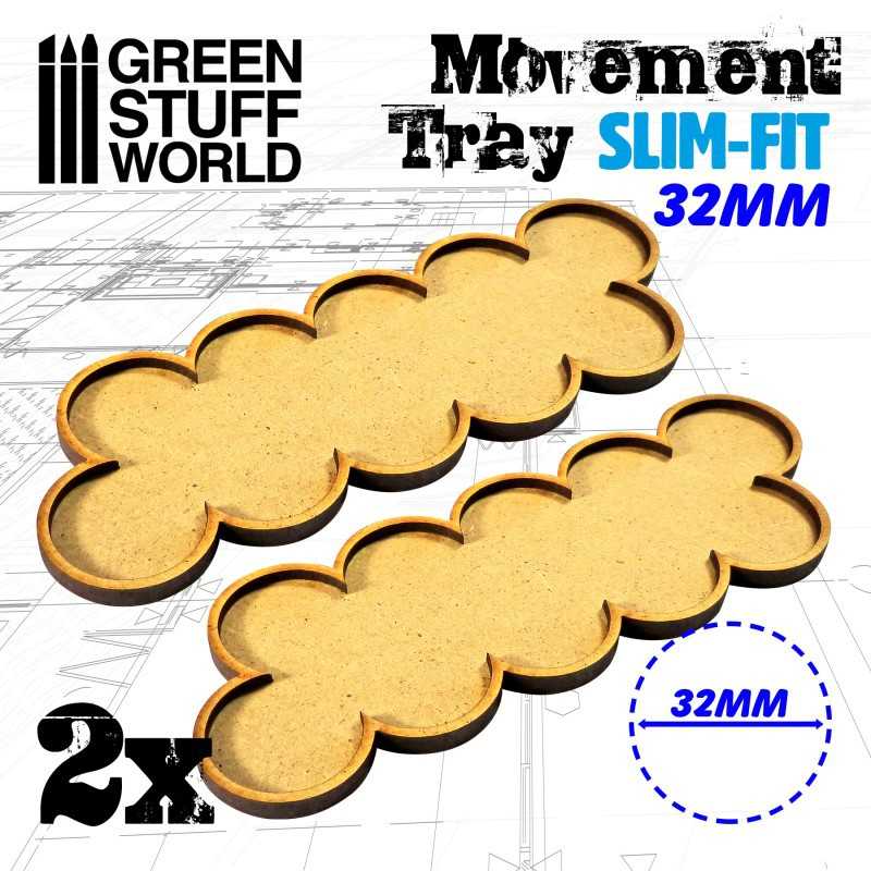 MDF Movement Trays 32mm x 10 - SLIM-FIT | Hobby Accessories
