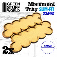 MDF Movement Trays 32mm x 10 - SLIM-FIT | Hobby Accessories