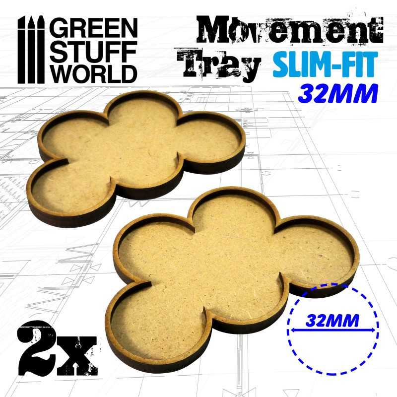 MDF Movement Trays 32mm x 5 - SLIM-FIT | Age of Sigmar Bases