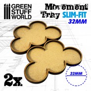MDF Movement Trays 32mm x 5 - SLIM-FIT | Age of Sigmar Bases
