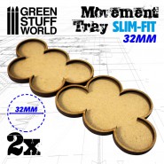 MDF Movement Trays 32mm x 5 - SLIM-FIT | Age of Sigmar Bases