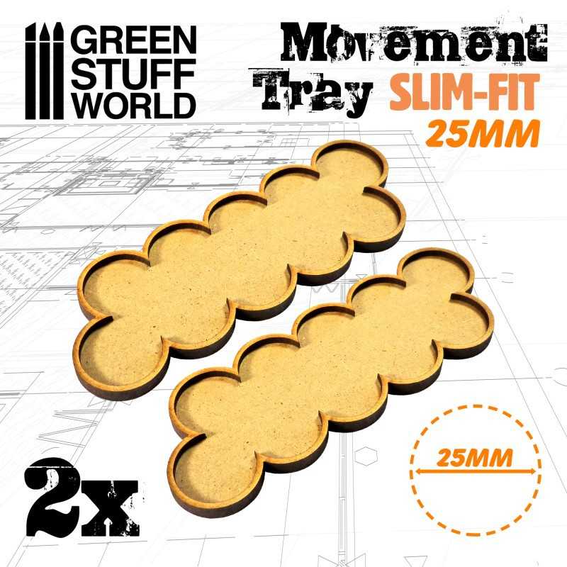 MDF Movement Trays 25mm x 10 - SLIM-FIT | Age of Sigmar Bases