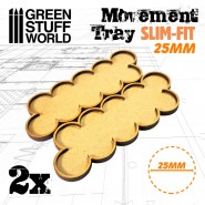 MDF Movement Trays 25mm x 10 - SLIM-FIT | Age of Sigmar Bases