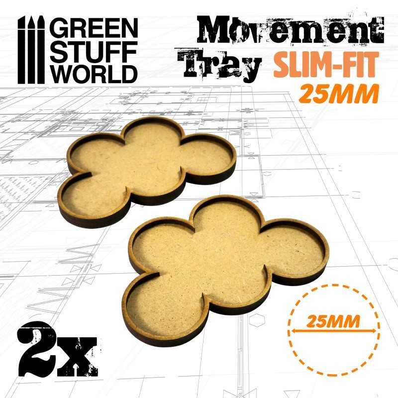 MDF Movement Trays 25mm x 5 - SLIM-FIT | Age of Sigmar Bases