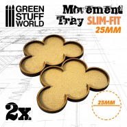 MDF Movement Trays 25mm x 5 - SLIM-FIT | Age of Sigmar Bases