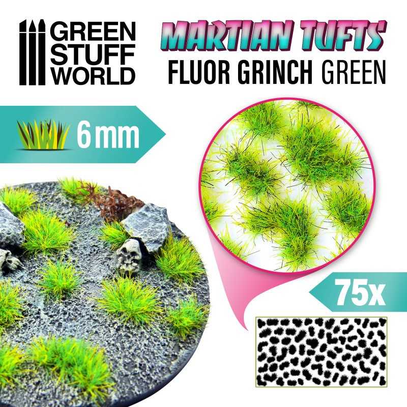 Martian Fluor Tufts - FLUOR GRINCH GREEN | 6mm Martian fluorescent