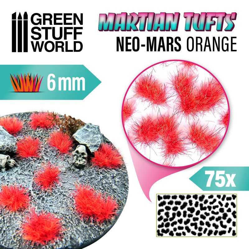 Martian Fluor Tufts - NEO-MARS ORANGE | 6mm Martian fluorescent