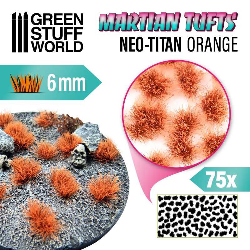 Martian Fluor Tufts - NEO-TITAN ORANGE | 6mm Martian fluorescent