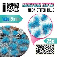 Martian Fluor Tufts - NEON STITCH BLUE | 6mm Martian fluorescent