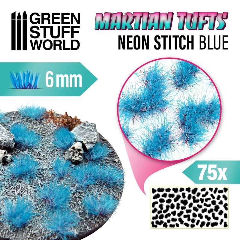 外星人荧光草 - NEON STITCH BLUE - 6mm 外星人荧光草