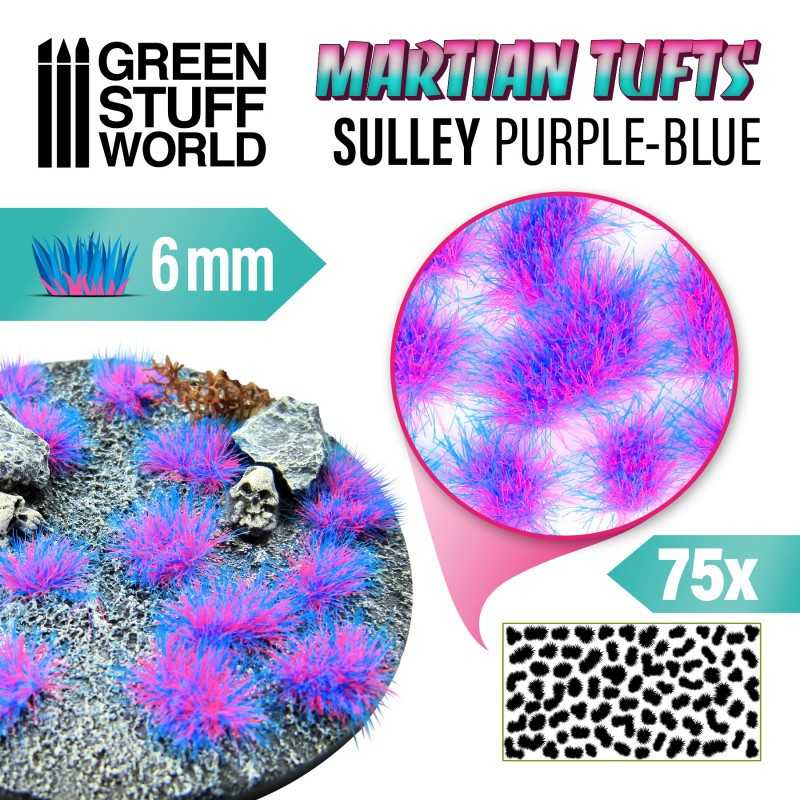 Martian Fluor Tufts - SULLY PURPLE-BLUE | 6mm Martian fluorescent