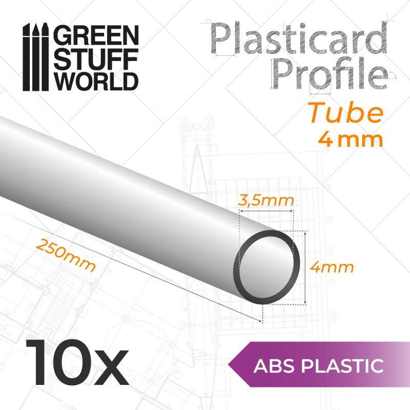 ABS Plasticard - Profile TUBE 4mm | Round Profiles