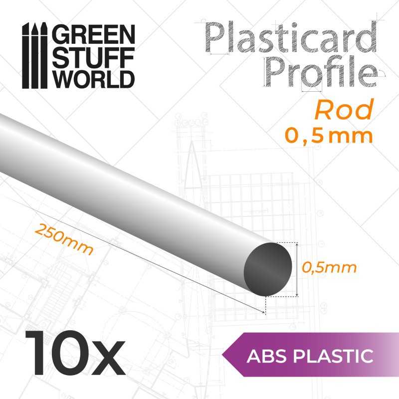 Plasticard圆形棒材 0.5mm - 圆形