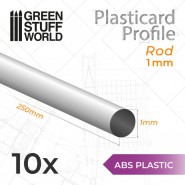 Plasticard圓形棒材 1mm - 圓形