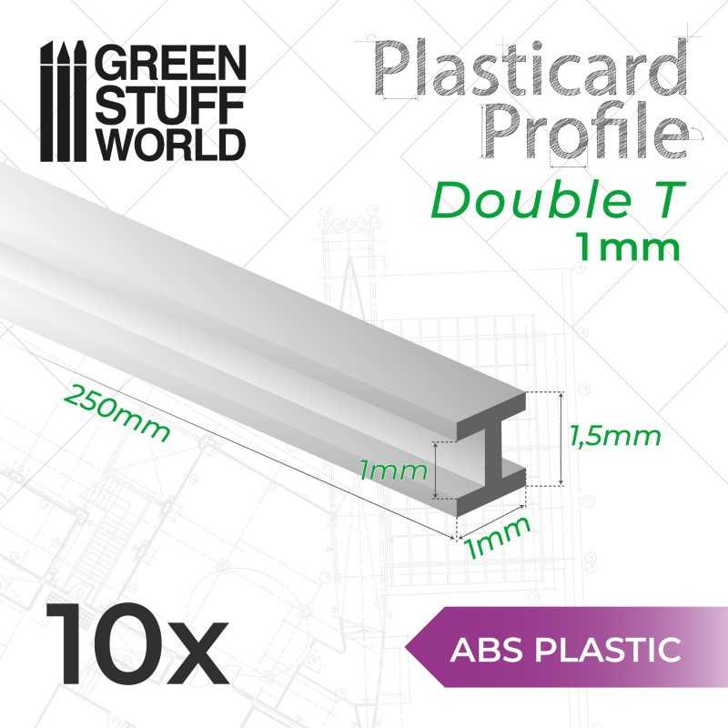 ABS Plasticard - Profile DOUBLE-T 1 mm | Other Profiles
