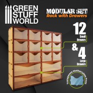 MDF Vertical rack with Drawers | MDF Wood Displays