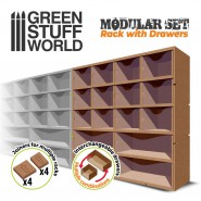 MDF Vertical rack with Drawers | MDF Wood Displays