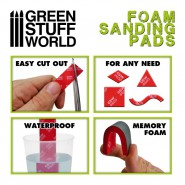 Foam Sanding Pads - FINE GRIT ASSORTMENT x20 | Flexible Sanding Pads