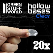 Transparent Hollow Plastic Bases - ROUND 25mm | Hobby Accessories
