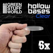 Hollow Plastic Bases -TRANSPARENT - Oval 60x35mm | Hobby Accessories