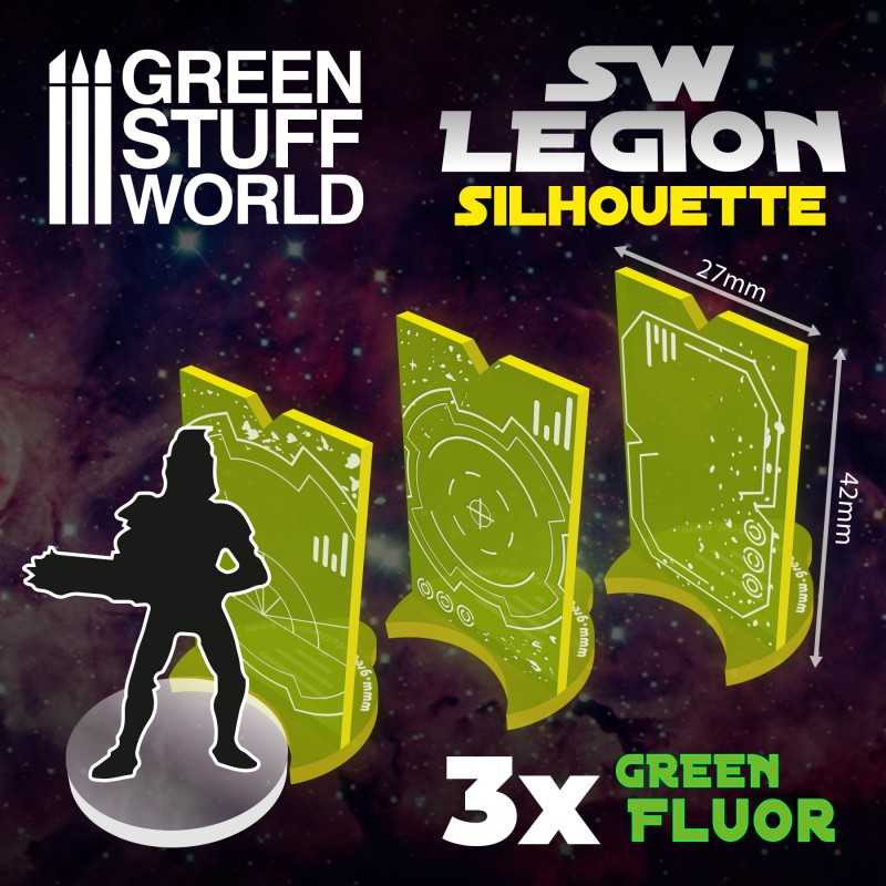 SW Legion Silhouette - Fluor Green | Markers and gaming rulers