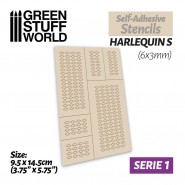 Self-adhesive stencils - Harlequin S - 6x3mm
