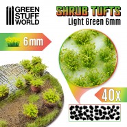 Shrubs TUFTS - 6mm self-adhesive - LIGHT GREEN | Blossom Tufts