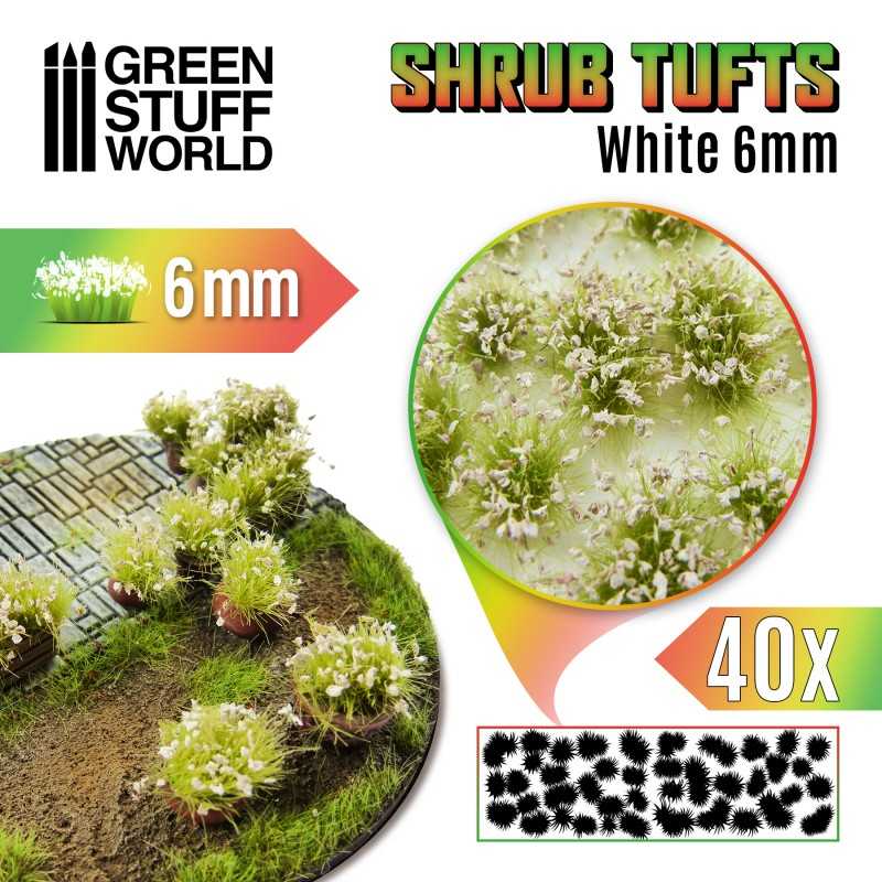 Shrubs TUFTS - 6mm self-adhesive - WHITE | Blossom Tufts