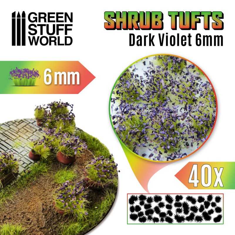 Shrubs TUFTS - 6mm self-adhesive - DARK VIOLET | Blossom Tufts