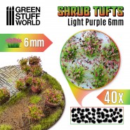 Shrubs TUFTS - 6mm self-adhesive - LIGHT PURPLE