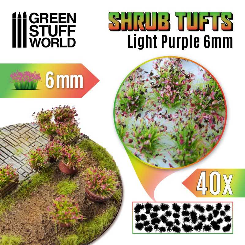 Shrubs TUFTS - 6mm self-adhesive - LIGHT PURPLE | Blossom Tufts