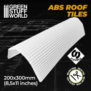 ABS Plasticard - ROOF TILES Textured Sheet - A4 | Textured Sheets