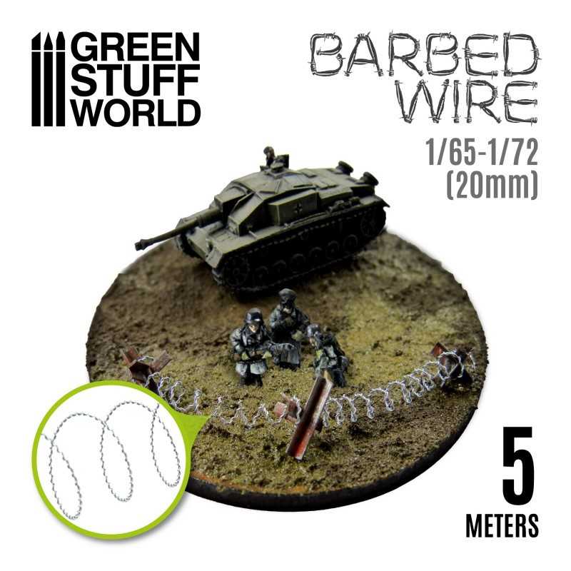 simulated BARBED WIRE - 1/65-1/72 (20mm) | Barbed wire